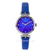 ELLE ELL21007 Ladies Blue Silver Dial Blue Leather Strap